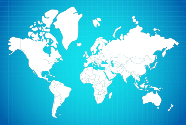 Free Vector | Earth map linear composition