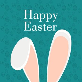 Free Vector | Easter card with rabbit ears