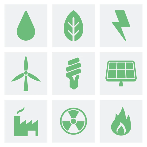Free Vector | Eco and green icons illustration