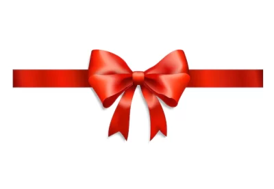 Free Vector | Elegant red ribbon and bow isolated on white