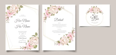 Free Vector | Elegant soft floral wedding invitation card template