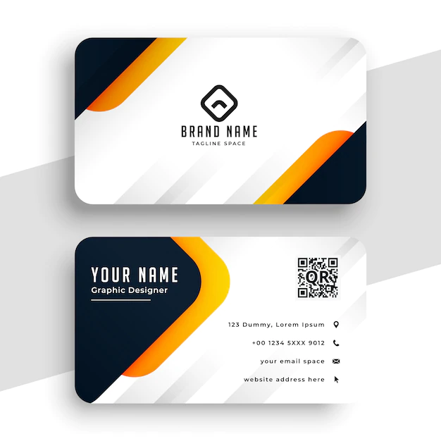 Free Vector | Elegant yellow modern business card template