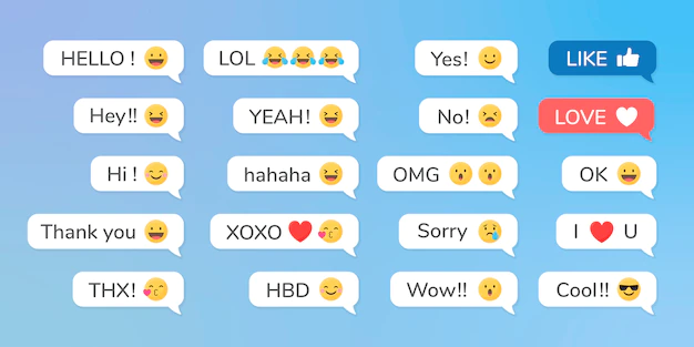 Free Vector | Emojis in messages