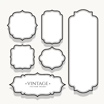 Free Vector | Empty vintage labels set of six