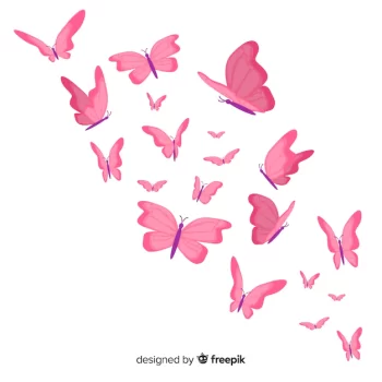 Free Vector | Flat butterflies flying background