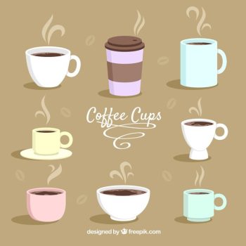 Free Vector | Flat coffee cup collection
