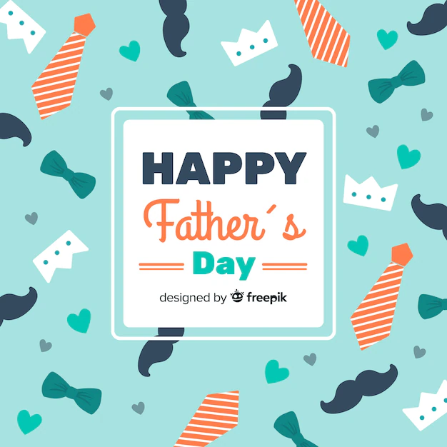 Free Vector | Flat father's day background