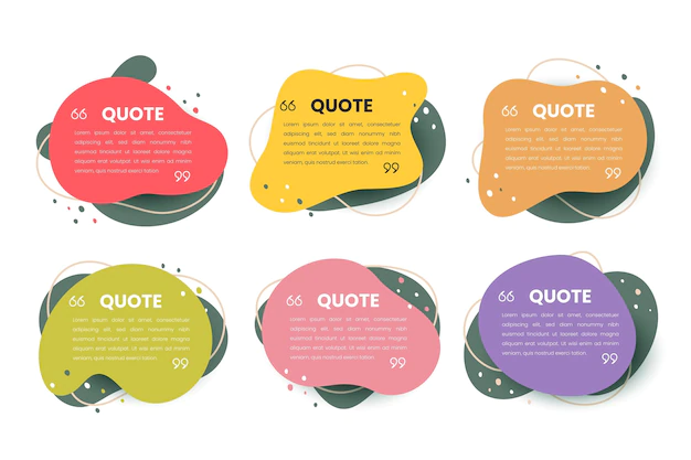 Free Vector | Flat quote box frame collection