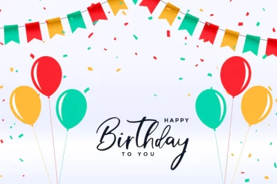Free Vector | Flat style happy birthday balloons and confetti background