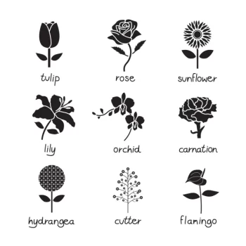 Free Vector | Flower icons collection