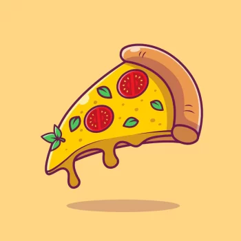 Free Vector | Flying slice of pizza cartoon vector  illustration. fast food  concept isolated  vector. flat cartoon style