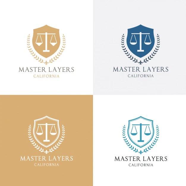 Free Vector | Four logo about justice