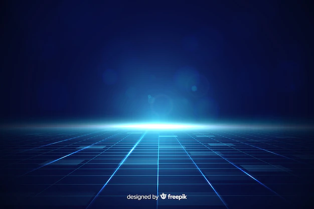 Free Vector | Futuristic horizon background with blue light