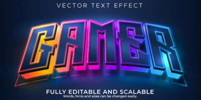 Free Vector | Gamer text effect