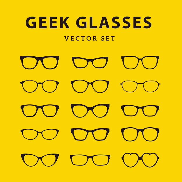 Free Vector | Geek glasses collection