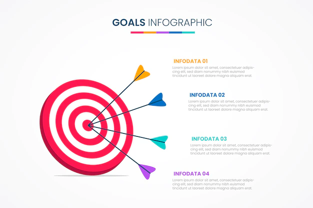 Free Vector | Goals infographic template