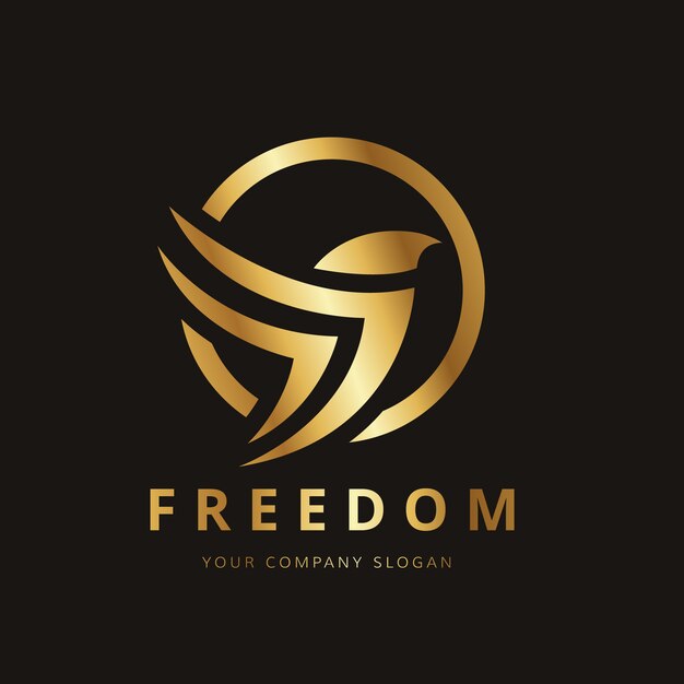 Free Vector | Golden bird logo design