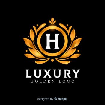 Free Vector | Golden elegant logo flat style
