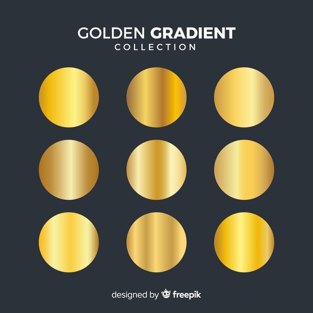 Free Vector | Golden gradient collection