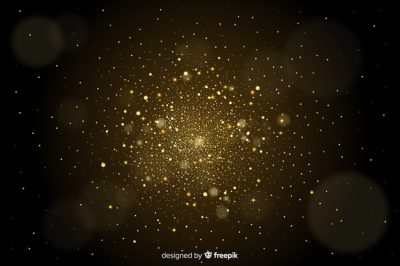 Free Vector | Golden particles blurred decorative background