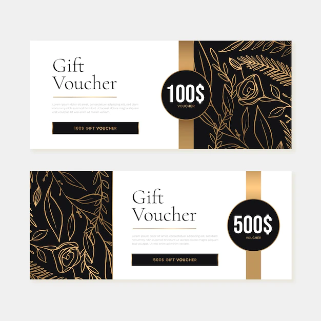 Free Vector | Gradient gift voucher banners