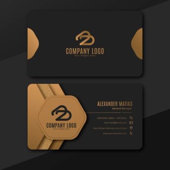 Free Vector | Gradient golden luxury business card template