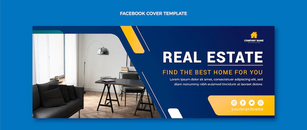 Free Vector | Gradient real estate facebook cover