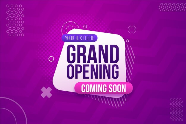 Free Vector | Grand opening soon promo background