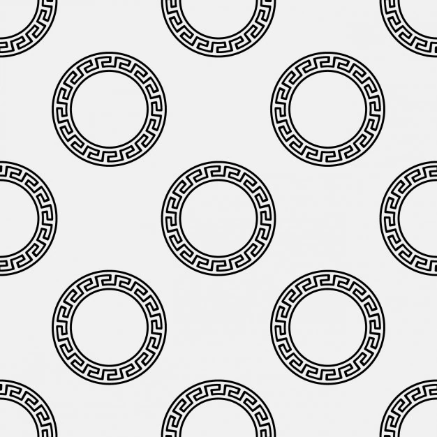 Free Vector | Greek circular ornament pattern