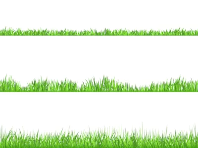 Free Vector | Green grass flat horizontal  banners set