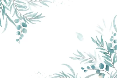 Free Vector | Green watercolor leaves background