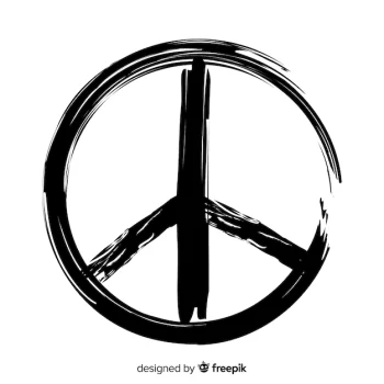 Free Vector | Grunge peace sign