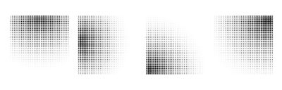 Free Vector | Halftone radial gradient effect background set