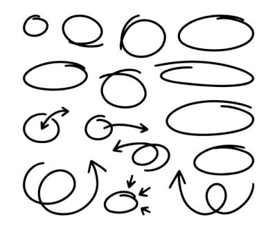 Free Vector | Hand drawn circles and arrows collection