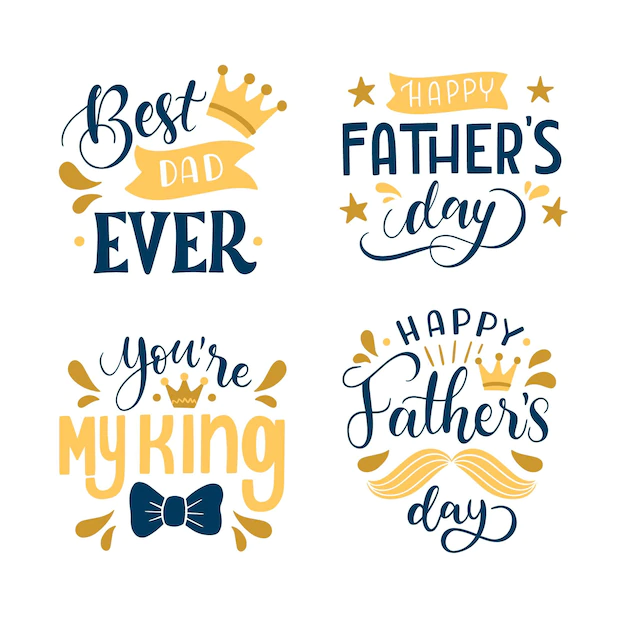 Free Vector | Hand drawn father's day badge collection