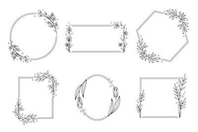 Free Vector | Hand drawn floral frame collection