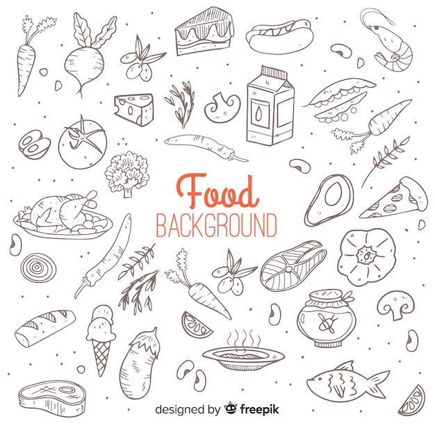 Free Vector | Hand drawn food background