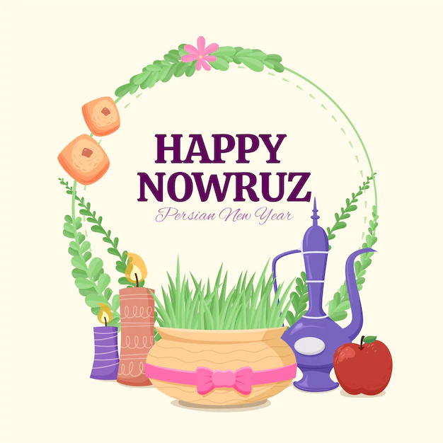 Free Vector | Hand drawn illustration happy nowruz event