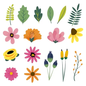 Free Vector | Hand drawn spring flowers collection