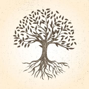 Free Vector | Hand drawn tree life in brown shades