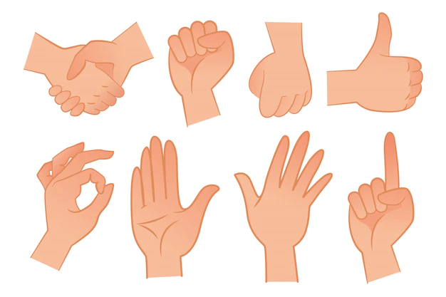 Free Vector | Hand gestures illustration set