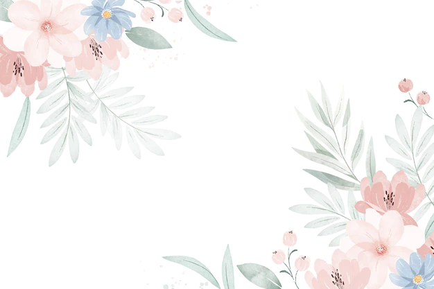 Free Vector | Hand painted watercolor floral background