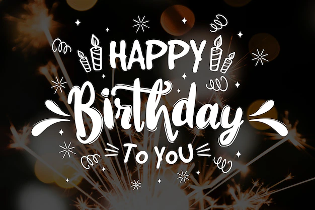 Free Vector | Happy birthday to you lettering