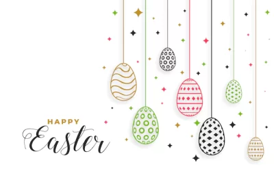 Free Vector | Happy easter day festival background with eggs decoration