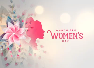 Free Vector | Happy womens day flower decorative card