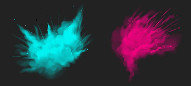 Free Vector | Holi paint powder color explosion realistic