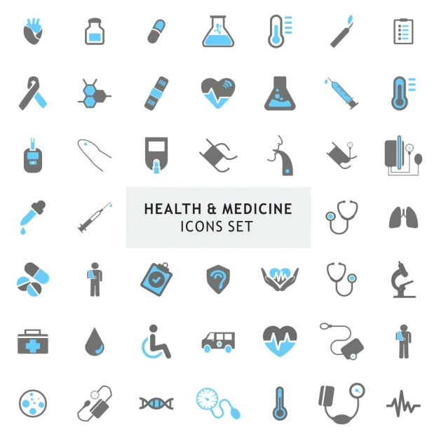 Free Vector | Icons set about medicine