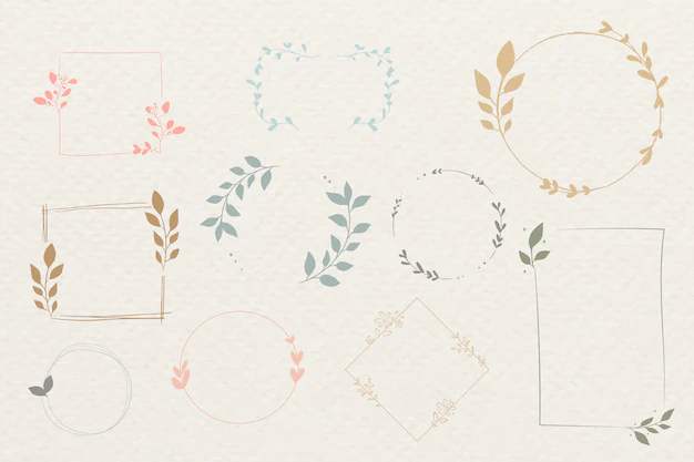 Free Vector | Laurel wreath set