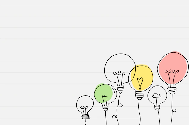 Free Vector | Light bulb doodle drawing in a paper