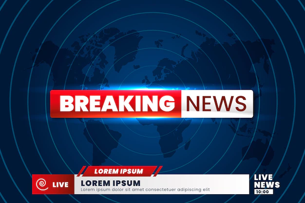 Free Vector | Live breaking news template style